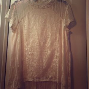 High low lace top